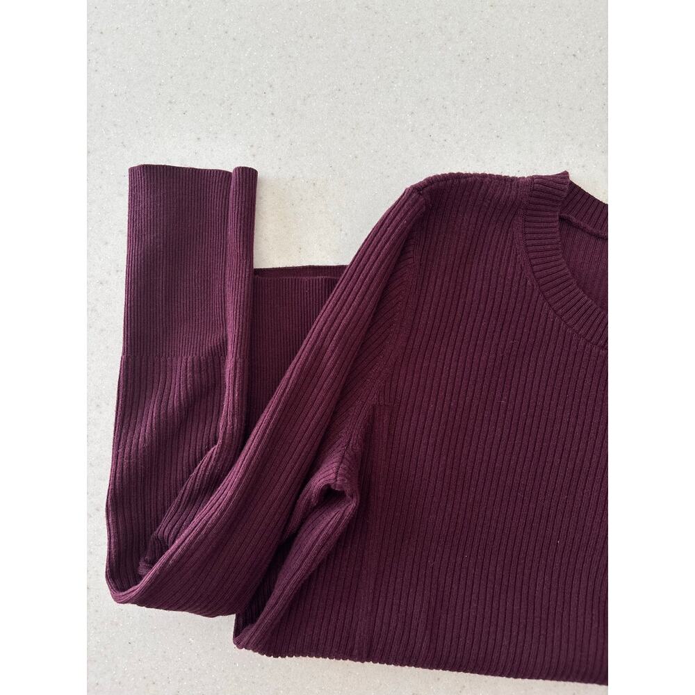Talbots Ribbed Sweater
Burgundy Crew Neck Cotton Modal Long Sleeve Knit Top - Picture 10 of 14